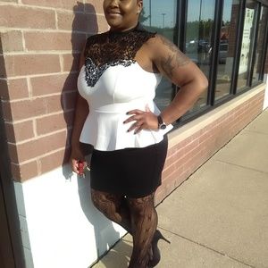 Summer Wedding Lace Neck Dress 1X